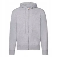 Bluzy męskie - Bluza Męska Z Kapturem Rozpinana Heather Grey r. L - miniaturka - grafika 1