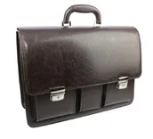 Teczki i aktówki - Aktówka Elegant Na Dokumenty Do Pracy PolskaGalanteria Skóra Ekologiczna Wzór 5 CZEKOLADOWA - miniaturka - grafika 1