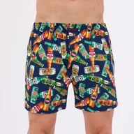 Majtki męskie - BOKSERKI CORNETTE CLASSIC CL-001/162 (kolor GRANAT-WZÓR, rozmiar M) - miniaturka - grafika 1