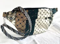 Nerki - Nerka patchworkowa złoty zielony butelkowy - miniaturka - grafika 1