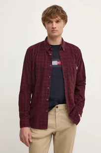 Pepe Jeans koszula welurowa MAREL kolor bordowy regular z kołnierzykiem button-down PM308725 - Koszule męskie - miniaturka - grafika 1