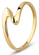 Pierścionki - DELIKATNY PIERŚCIONEK ŻÓŁTE ZŁOTO FALA 333 - miniaturka - grafika 1