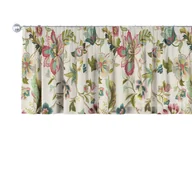 Zasłony - Dekoria Lambrekin na taśmie marszczącej kolorowe kwiaty na jasnym tle 390 × 40 cm Londres 397-122-00 - miniaturka - grafika 1