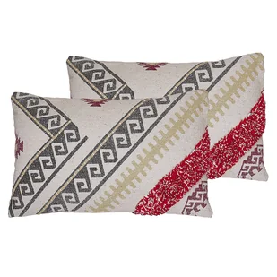 2 Bawełniane Poduszki Dekoracyjne Geometryczny Wzór 30 X 50 Cm Wielokolorowe Betula - Poduszki dekoracyjne 2 Bawełniane Poduszki Dekoracyjne Geometryczny Wzór 30 X 50 Cm Wielokolorowe Betula - Poduszki dekoracyjne - miniaturka - grafika 1