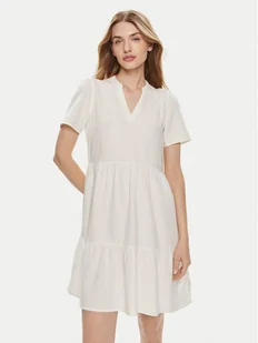 ONLY Sukienka letnia Tiri-Caro 15310970 Biały Regular Fit - Sukienki - miniaturka - grafika 1