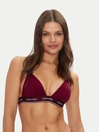 Stroje kąpielowe - Calvin Klein Swimwear Góra od bikini KW0KW02424 Bordowy - miniaturka - grafika 1