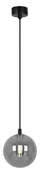 Lampy sufitowe - Wisząca lampa ze szklanym kloszem grafitowa Z6-T53 - miniaturka - grafika 1