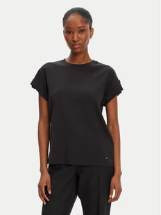 Tommy Hilfiger T-Shirt Gold Button WW0WW45628 Czarny Regular Fit - Koszulki i topy damskie - miniaturka - grafika 1