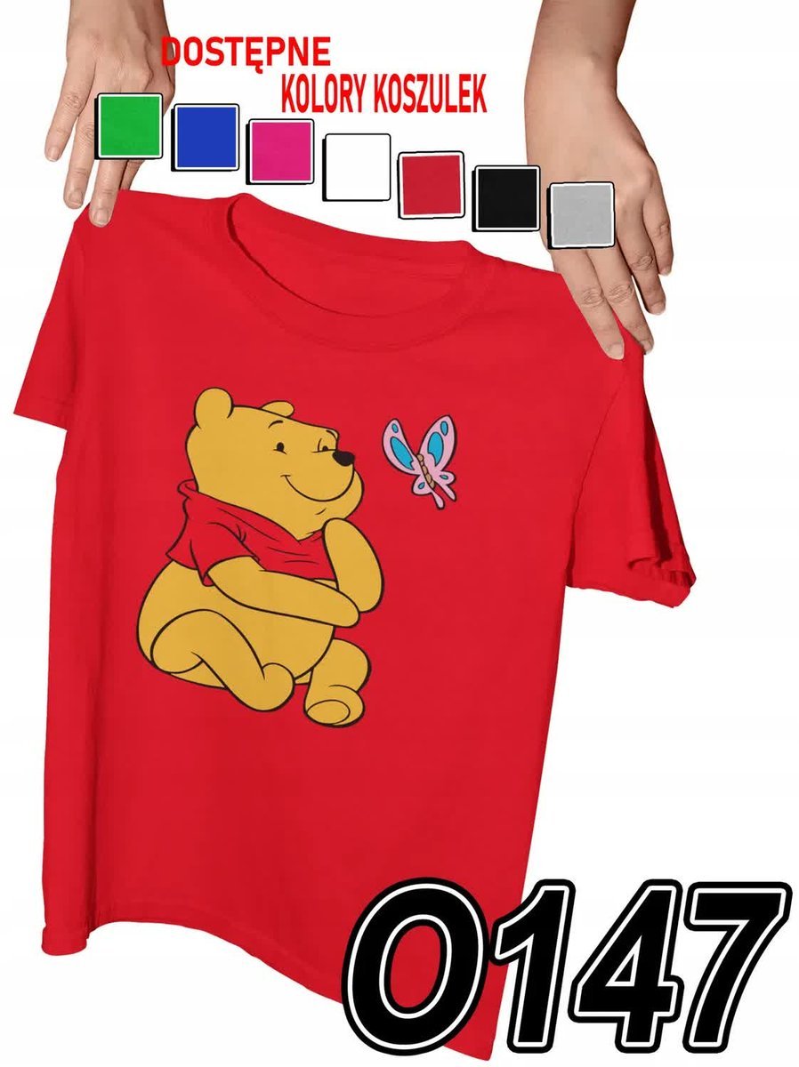 Koszulka Dziecięca Z Nadrukiem Kubuś Puchatek Tygrysek - L 146-152