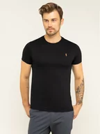 Koszulki męskie - Ralph Lauren Polo T-Shirt 710740727 Czarny Custom Slim Fit - miniaturka - grafika 1