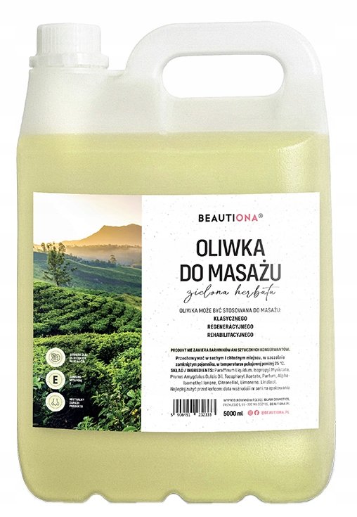 Oliwka Olejek Do Masażu Ciała Twarzy Zielona Herbata Nawilżająca 5000 ML