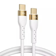 Kable USB - Joyroom Liquid Silicone kabel USB Typ C - USB Typ C do ładowania / transmisji danych PD 100W 1,2m biały (S-1250N18-10) S-1250N18-10-white - miniaturka - grafika 1
