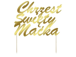 Topper na tort personalizowany Chrzest Święty - 1 szt. - Dekoracje sali - miniaturka - grafika 1