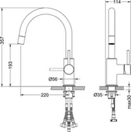 Baterie kuchenne - Bateria BLUE WATER PLAZA złoty  połysk  BW-5901730616774 - miniaturka - grafika 1