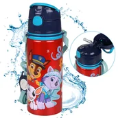 Shakery i bidony sportowe - Psi Patrol Aluminiowy bidon na wodę, bidon z ustnikiem, na pasku 600 ml - miniaturka - grafika 1