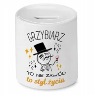 Skarbonki - Dla Grzybiarza Skarbonka na Urodziny na Prezent z Nadrukiem ze Zdjęciem + Opakowanie na prezent (wzór 01) - miniaturka - grafika 1