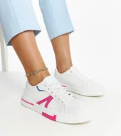 Sneakersy damskie - Białe sneakersy z różem Zorica-37 - miniaturka - grafika 1