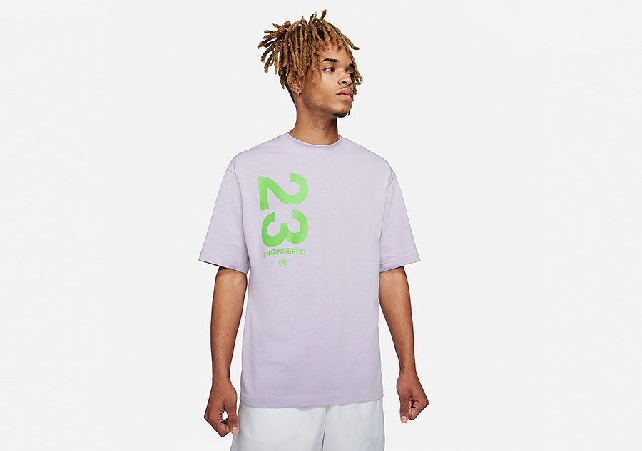 Nike Air Jordan 23 Engineered Wordmark Crew Tee Infinite Lilac