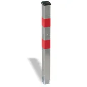 Wyposażenie miejsc publicznych - B2B Partner Blokada parkingowa - słupek, nieskładany, do zabetonowania, ocynk 19311 - miniaturka - grafika 1