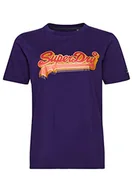 Koszulki i topy damskie - Superdry Vintage VL Seasonal tee Koszulka damska, Żywy purpurowy, 36 - miniaturka - grafika 1