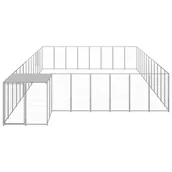 Budy dla psów - shumee Kojec dla psa srebrny 30,25 m stalowy - miniaturka - grafika 1