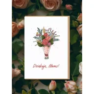 Kartki okolicznościowe i zaproszenia - Kartka okolicznościowa dla mamy Dziękuję Mamo - miniaturka - grafika 1
