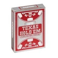 Powieści i opowiadania - Talia Texas Hold'em plastic peek index - czerwona - miniaturka - grafika 1