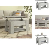 Ławy i stoliki kawowe - vidaXL Stolik kawowy betonowy szary 79x49x41 cm materiał drewnopochodny - Stoliki kawowe - miniaturka - grafika 1