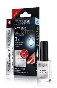 Eveline Nail Therapy X-Treme Gel Effect Lakier- odżywka do paznokci Płynne Szkło 12 ml - Kremy i maski do rąk - miniaturka - grafika 1