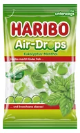 Żelki - Haribo, cukierki miętowe Air-Drops, eukaliptus z mentolem, 100g - miniaturka - grafika 1
