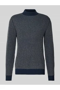 Sweter z dzianiny z prążkowanymi wykończeniami - Blend - Swetry męskie - miniaturka - grafika 1
