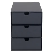 Ciemnoszary organizer z 3 szufladkami Bigso Box of Sweden Ingrid