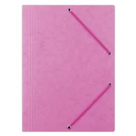 Teczki i skoroszyty - OFFICE PRODUCTS Teczka z gumką preszpan, A4, 390gsm, 3-skrz., różowa 21194011-13 - miniaturka - grafika 1