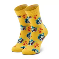 Skarpetki damskie - Happy Socks Skarpety Wysokie Dziecięce KTIG01-2200 Żółty - miniaturka - grafika 1