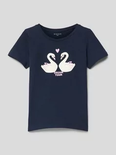 Koszulki dla dziewczynek - T-shirt z nadrukowanym motywem - grafika 1