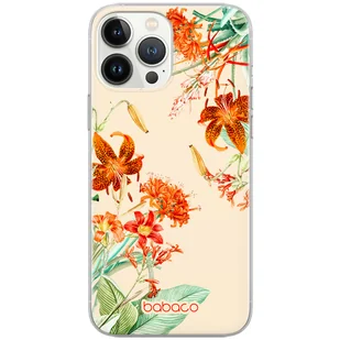 Etui do Apple IPHONE 11 PRO Kwiaty 057 Babaco Nadruk pełny Beżowy - Etui i futerały do telefonów - miniaturka - grafika 1