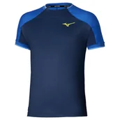 Koszulki sportowe męskie - Koszulka męska Mizuno Stargazer Shadow Graphic Short Sleeve Tee Estate Blue S - miniaturka - grafika 1
