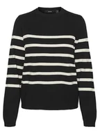 Swetry damskie - Vero Moda Sweter w kolorze czarno-białym - miniaturka - grafika 1