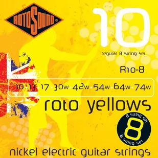 Rotosound R10-8 Struny do 8-str. gitary elektrycznej ROTO R10-8 - Struny gitarowe  - miniaturka - grafika 1