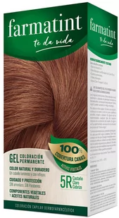 Farba kremowa bez utleniacza do włosów Farmatint Gel Coloración Permanente 5r-castaño Claro Cobrizo 135 ml (8470001790101) - Farby do włosów i szampony koloryzujące - miniaturka - grafika 1