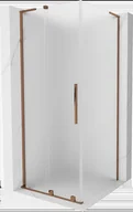 Kabiny prysznicowe - Mexen Velar L kabina prysznicowa rozsuwana 90x90 cm, szron, różowe złoto - 871-090-090-33-60 - miniaturka - grafika 1