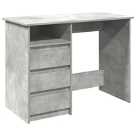 Biurka - vidaXL Biurko, szarość betonu, 102x50x75 cm, materiał drewnopochodny - miniaturka - grafika 1