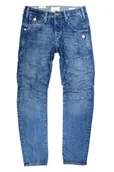 Spodnie męskie - JACK & JONES TAPERED MIKE BLUE DENIM JEANSY MĘSKIE - miniaturka - grafika 1