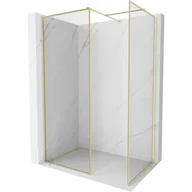 Ścianki i drzwi prysznicowe - Mexen Kioto-F ścianka prysznicowa Walk-in z ramką 170 x 110 cm, transparent 8 mm, złota szczotkowana - 800-170-202-04-55-110 - miniaturka - grafika 1