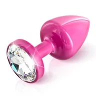 Wibratory analne - Diogol Plug analny zdobiony - Anni Butt Plug Round Pink 30 mm Różowy DG032A [6542979] - miniaturka - grafika 1