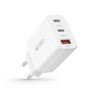 Ładowarka Sieciowa 30W 2x PD USB-C + QC3.0 USB Tech-Protect C30W biała - Ładowarki do telefonów - miniaturka - grafika 2