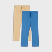 Spodnie i spodenki dla chłopców - Sinsay - Spodnie 2 pack - Beżowy - miniaturka - grafika 1