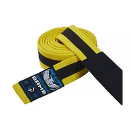 Kimona, stroje i obuwie - Pas do BJJ dla dzieci Groundgame żółty z czarną belką - miniaturka - grafika 1