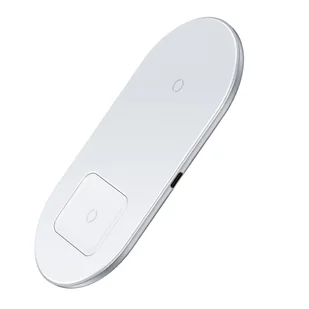 Baseus Simple 2w1 ładowarka bezprzewodowa Qi do telefonu i słuchawek AirPods 15W biały (WXJK-02) - Ładowarki do telefonów - miniaturka - grafika 6