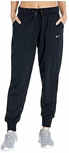 Damskie spodnie damskie Dry Get Fit Tapered Fleece czarny/biały M